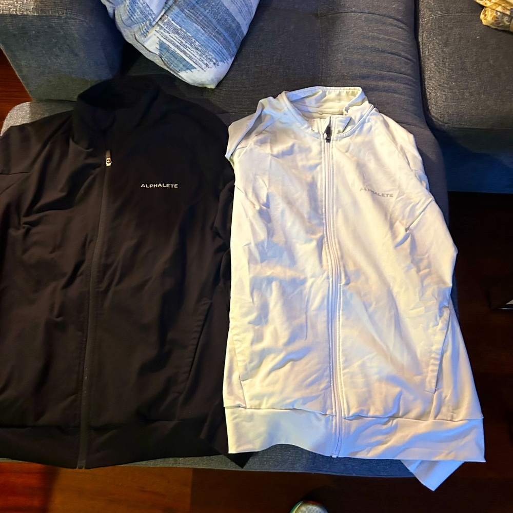 Lot of 2 alphalete fitted zip ups